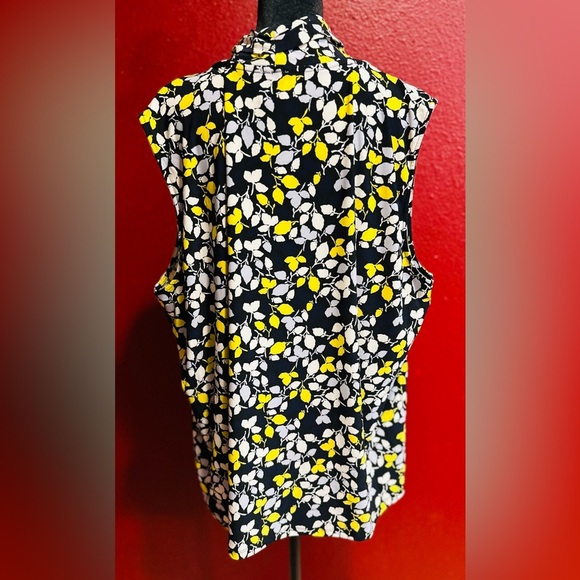 Anne Klein Women's Printed Ity Triple Pleat Top, Size 3XL - Picture 2 of 10